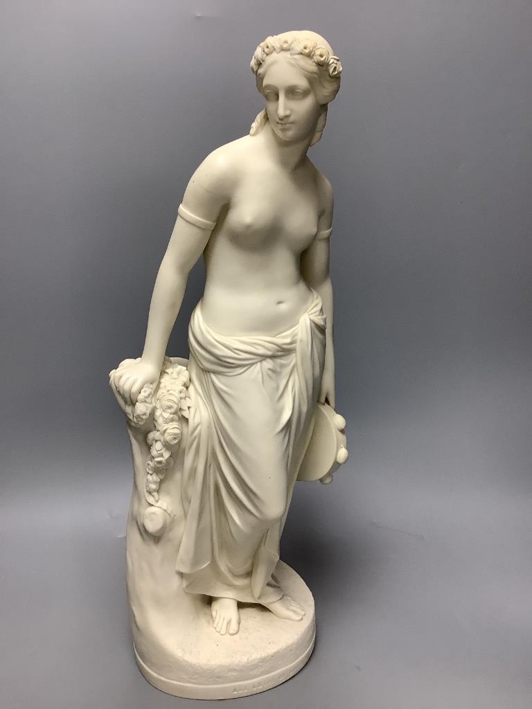 A Copeland parian figure, 'Dancing girl in repose', height 46cm